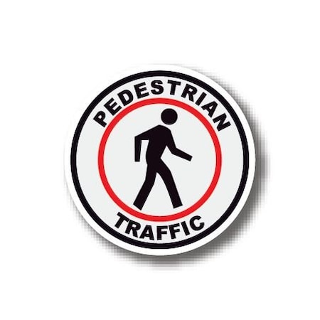 Ergomat 24in CIRCLE SIGNS - Pedestrian Traffic DSV-SIGN 576 #0220 -UEN